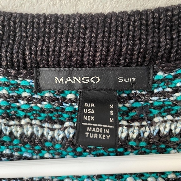 Mango green and black stitched suit jacket - Picture 2 of 6